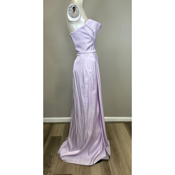 NWT Lela Rose Draped Satin-Crepe Strapless Gown Size 6 $2490 - Picture 10 of 12